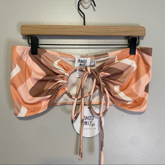 Princess Polly NWT 70s Colorful Swirl Orange Latiana Pants + Top Set Size 8 US - Picture 8 of 11